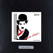 Арт портрет Charlie Chaplin, 18х18см